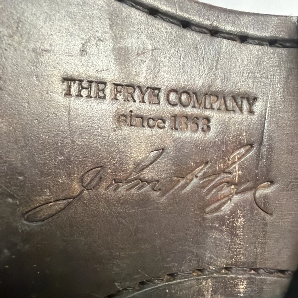 Frye Phillip Harness Tall Women's Leather Boots, Dark Brown, Size 7.5B - Picture 12 of 12
